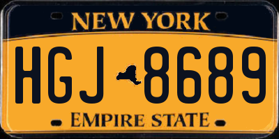 NY license plate HGJ8689