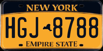 NY license plate HGJ8788