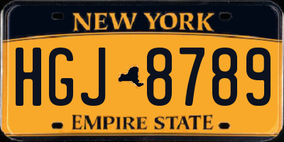 NY license plate HGJ8789