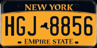 NY license plate HGJ8856