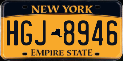 NY license plate HGJ8946