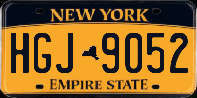 NY license plate HGJ9052