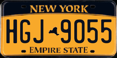 NY license plate HGJ9055