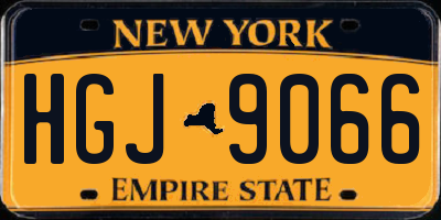 NY license plate HGJ9066
