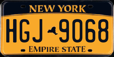 NY license plate HGJ9068