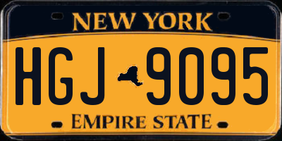 NY license plate HGJ9095