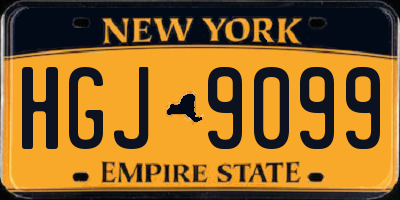 NY license plate HGJ9099