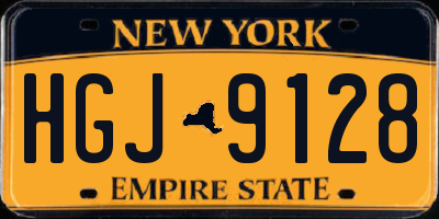 NY license plate HGJ9128