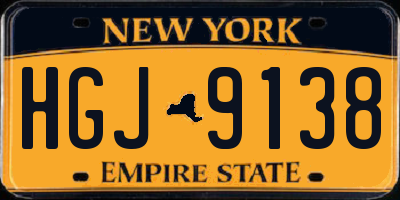 NY license plate HGJ9138