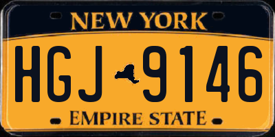 NY license plate HGJ9146