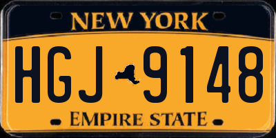 NY license plate HGJ9148