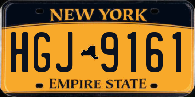 NY license plate HGJ9161