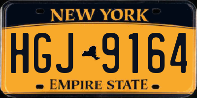 NY license plate HGJ9164