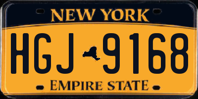 NY license plate HGJ9168