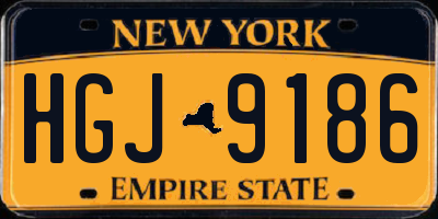 NY license plate HGJ9186