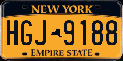 NY license plate HGJ9188