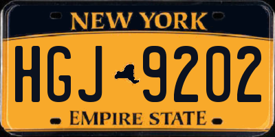 NY license plate HGJ9202
