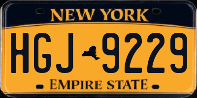 NY license plate HGJ9229
