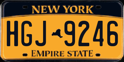 NY license plate HGJ9246