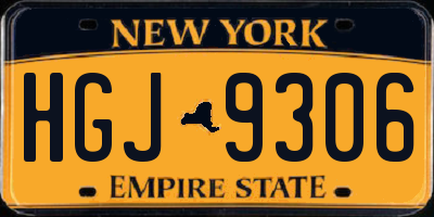 NY license plate HGJ9306