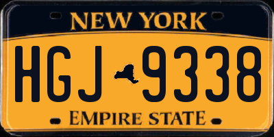 NY license plate HGJ9338