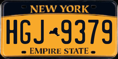 NY license plate HGJ9379