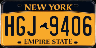 NY license plate HGJ9406