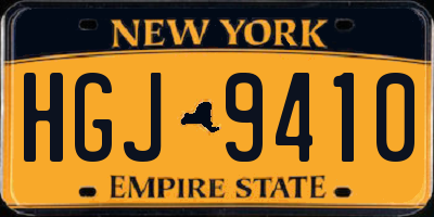 NY license plate HGJ9410