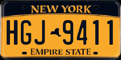 NY license plate HGJ9411
