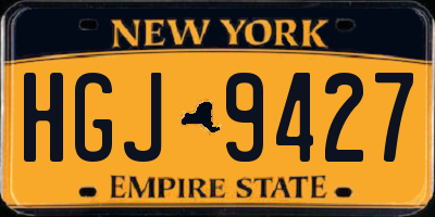 NY license plate HGJ9427