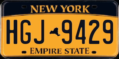 NY license plate HGJ9429