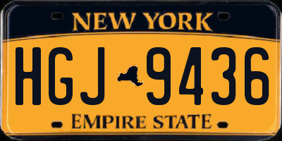 NY license plate HGJ9436