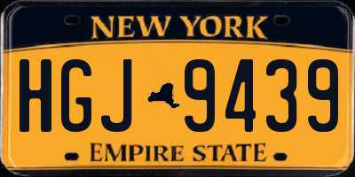 NY license plate HGJ9439