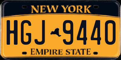 NY license plate HGJ9440