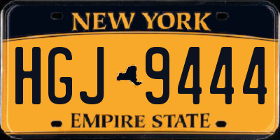 NY license plate HGJ9444