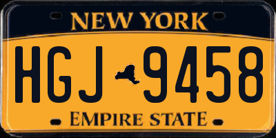 NY license plate HGJ9458
