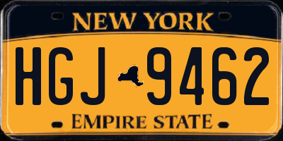 NY license plate HGJ9462