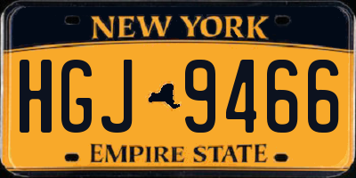NY license plate HGJ9466