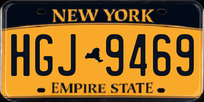 NY license plate HGJ9469