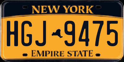 NY license plate HGJ9475
