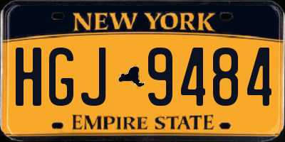 NY license plate HGJ9484