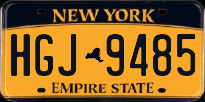 NY license plate HGJ9485