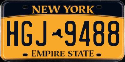 NY license plate HGJ9488