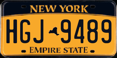 NY license plate HGJ9489