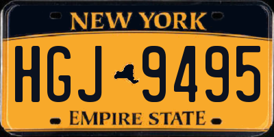 NY license plate HGJ9495