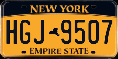 NY license plate HGJ9507