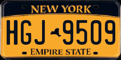 NY license plate HGJ9509