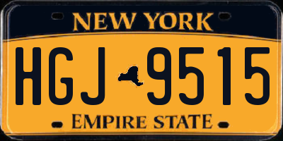 NY license plate HGJ9515