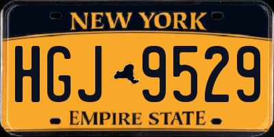 NY license plate HGJ9529