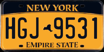 NY license plate HGJ9531
